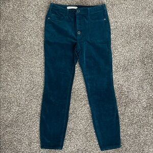 Anthropologie: Teal Corduroy Pants